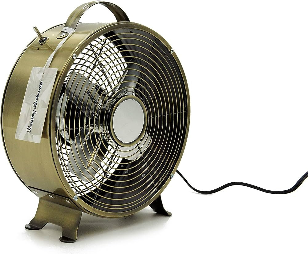 Retro Metal Circulation Table Fan-Powerful 2 Speeds, 12" (ANTIQUE BRASS) | Amazon (US)