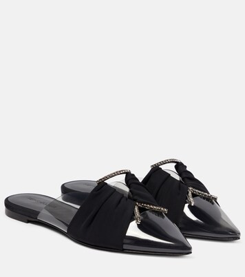 Crystal-embellished flat PVC slippers | Mytheresa (UK)