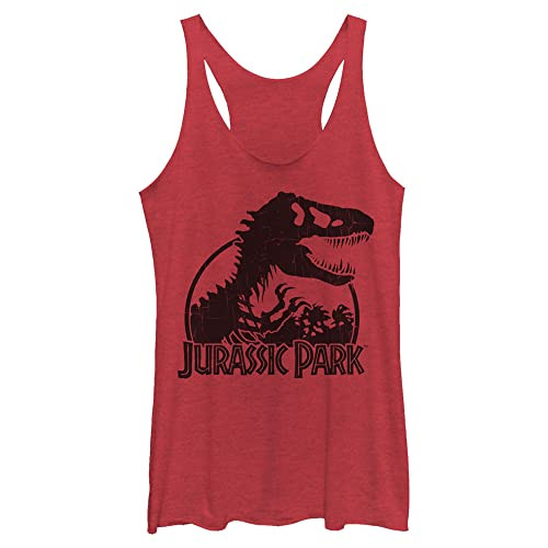 Jurassic Park Womens Big Bones Women's Racerback Tank Top Shirt, Red Heather, Medium US | Amazon (US)