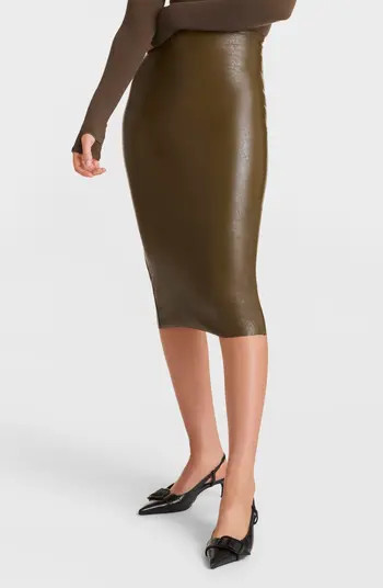 Faux Leather Midi Skirt | Nordstrom