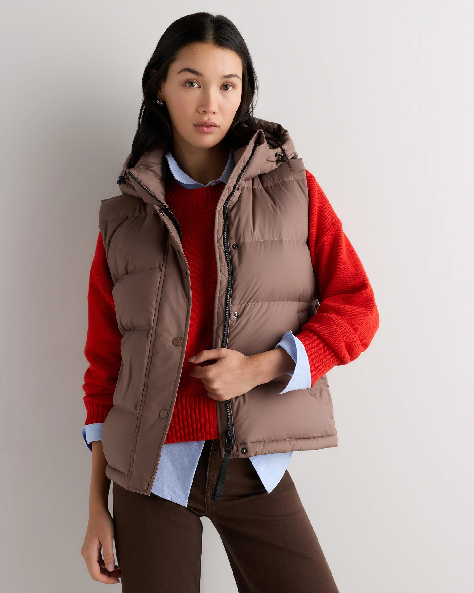 Quince | Women's Responsible Down Puffer Vest in Black, Size XS, Recycled Polyester | Quince