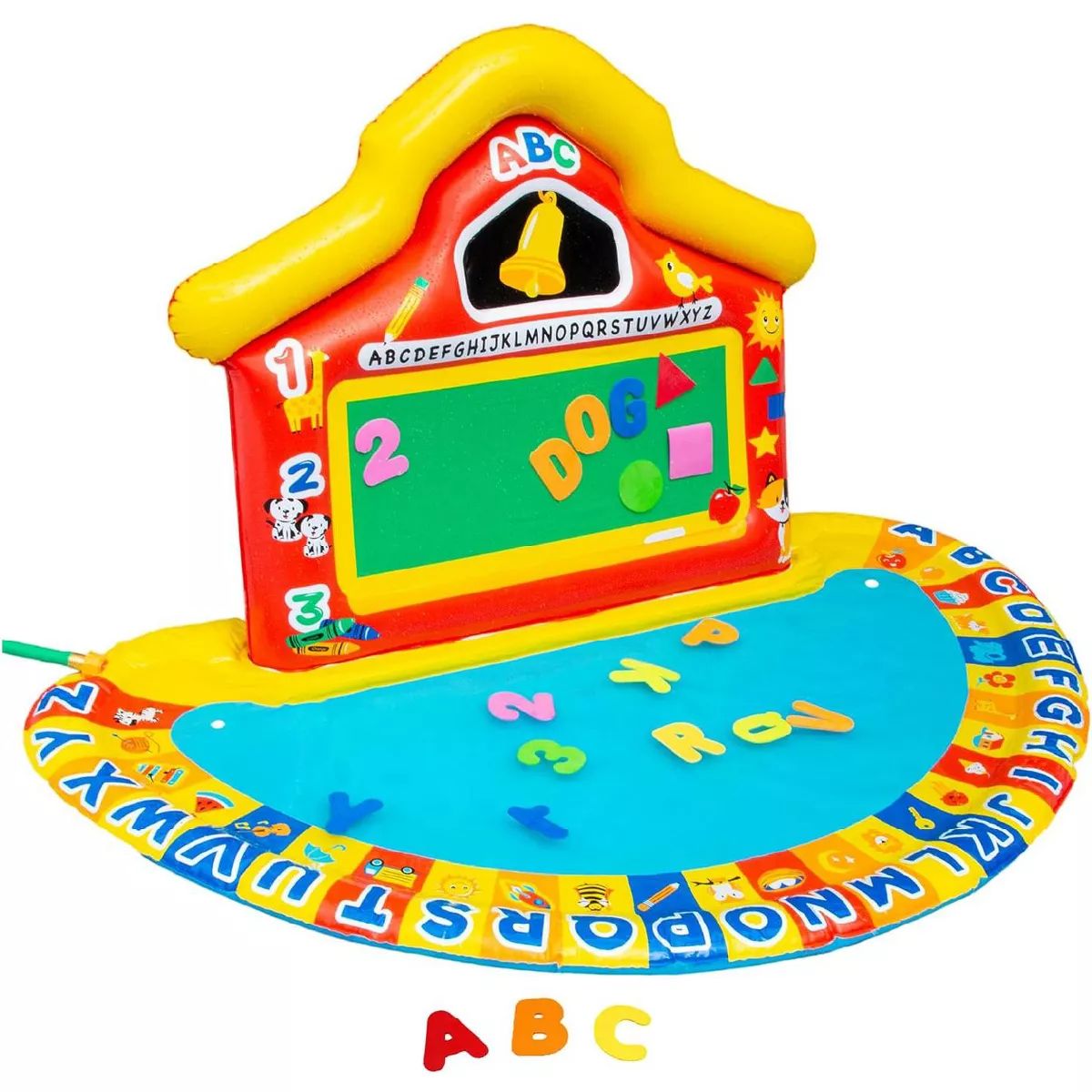 Banzai Jr School Splash Inflatable Educational Learning Schoolhouse Water Play Mat with 39 Letter... | Target