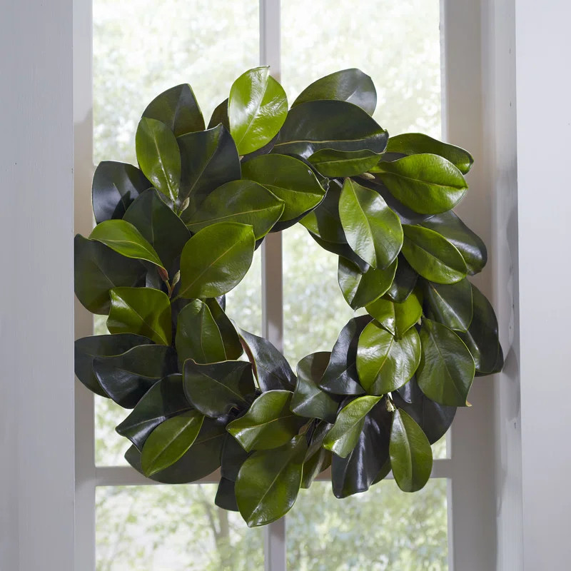 Faux Magnolia Leaf Wreath | Wayfair North America