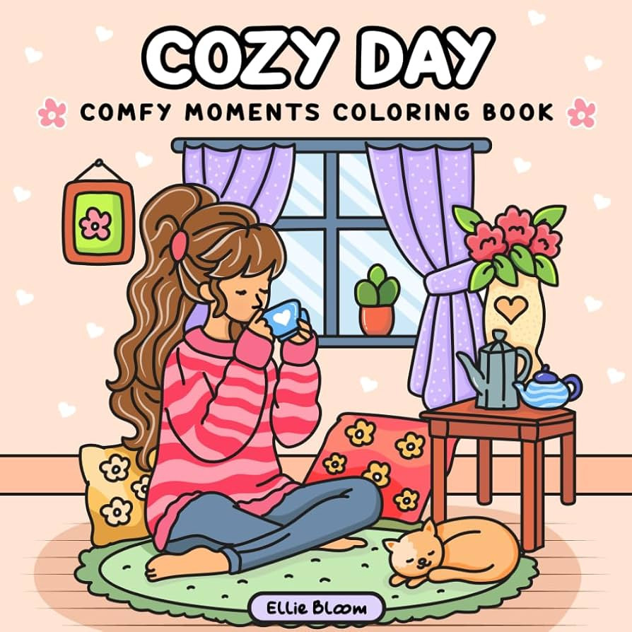 Cozy Day: Cozy Girl-Inspired Colouring Book for Adults. Featuring bold, simple and cute Illustrat... | Amazon (US)