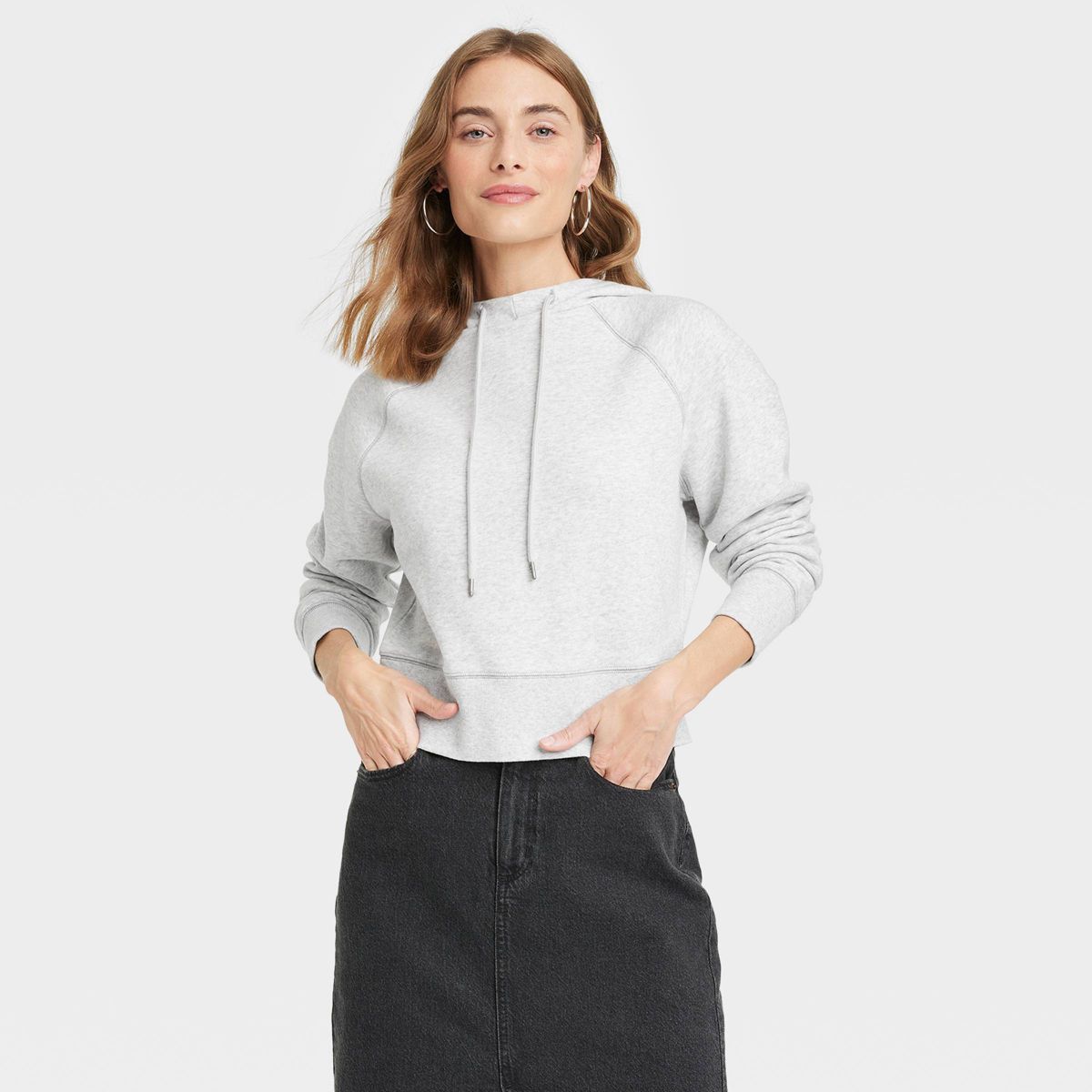 Women's Hoodie Sweatshirt - Universal Thread™ Light Gray M | Target