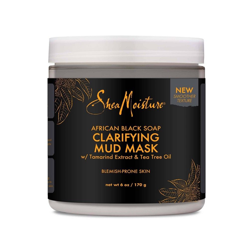 SheaMoisture African Black Soap Tamarind Extract & Tea Tree Oil Clarifying Mud Mask - 6oz | Target