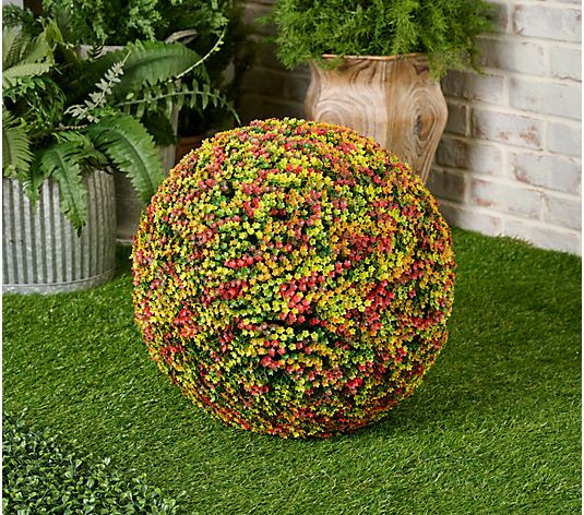 Wicker Park Oversized Indoor/Outdoor Faux Floral Sphere | QVC