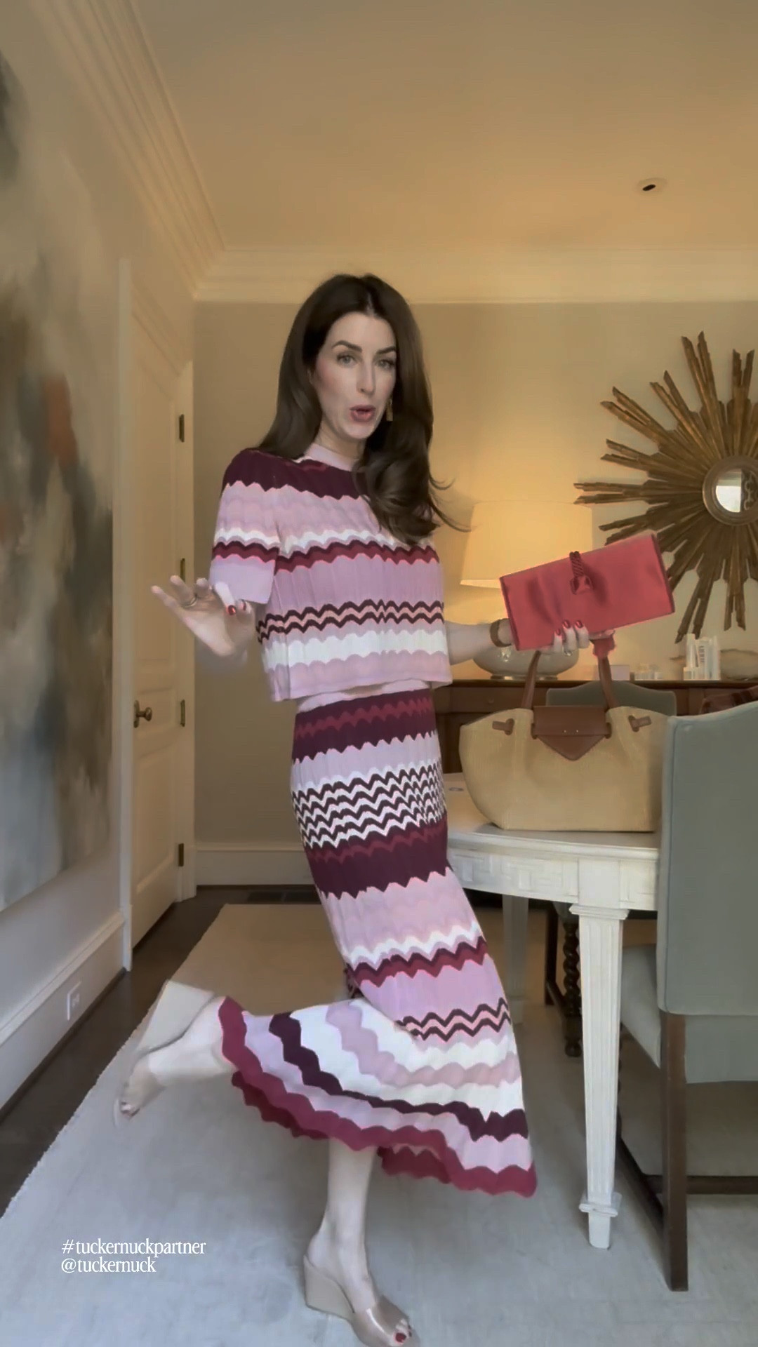 
Loving this matching set—the colors, the pattern, and the endless mixability. Wear it together for chic vacation vibes, or break it apart for everyday looks: top with white denim, skirt with a casual tee, elevated by the Rafia bag. Spring/summer done right. #tuckernuckpartner @tuckernuck 

 

#LTKdayinmylife #LTKootd #LTKOver40