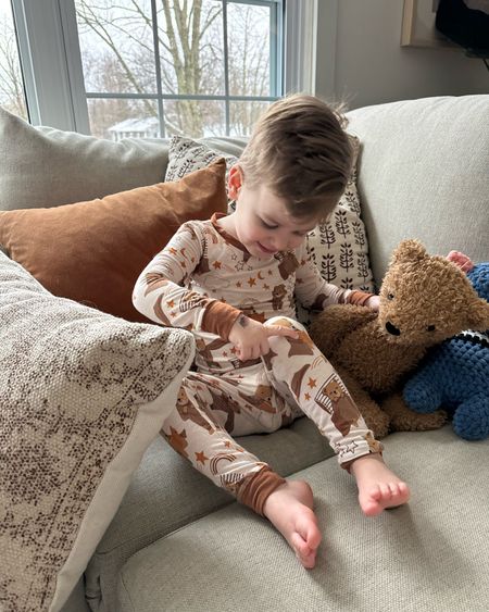 One of our favorite prints from little Sleepies 🤎🐻 got these last year in the spring and Ollie loves anything with 🧸 on it! He’s in the size 2T but I actually just got him a 3T and baby sis a zippy in 0-3m so she can match him 😍😍 

Little Sleepies, bamboo pajamas, jellycat bear, toddler clothes, toddler favorites, toddler pajamas 

#LTKbaby #LTKfindsunder50 #LTKkids