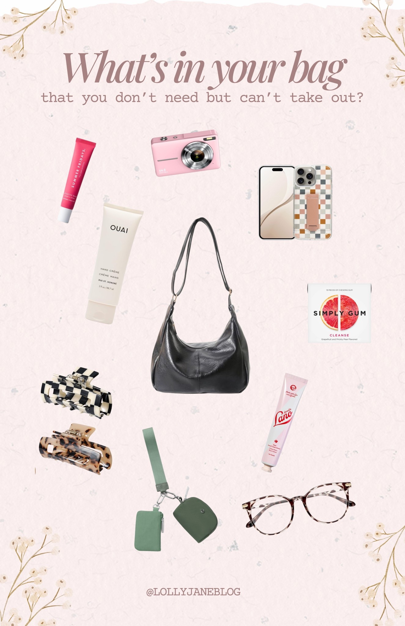 A peek inside my slouchy fall bag 👜✨ I’m loving how much this one holds — from lip glosses and claw clips to my favorite hand cream, perfume roller, sunnies, and a tiny notebook for ideas on the go. It’s equal parts practical and pretty, just how I like it 🤎 Tap to shop everything inside and make your everyday bag feel a little more put together.

#WhatsInMyBag #FallFashion #LTKStyle #EverydayEssentials #AmazonFinds #LollyJaneFinds #CozyStyle #BagLovers


#LTKHome #LTKStyleTip #LTKFindsUnder50