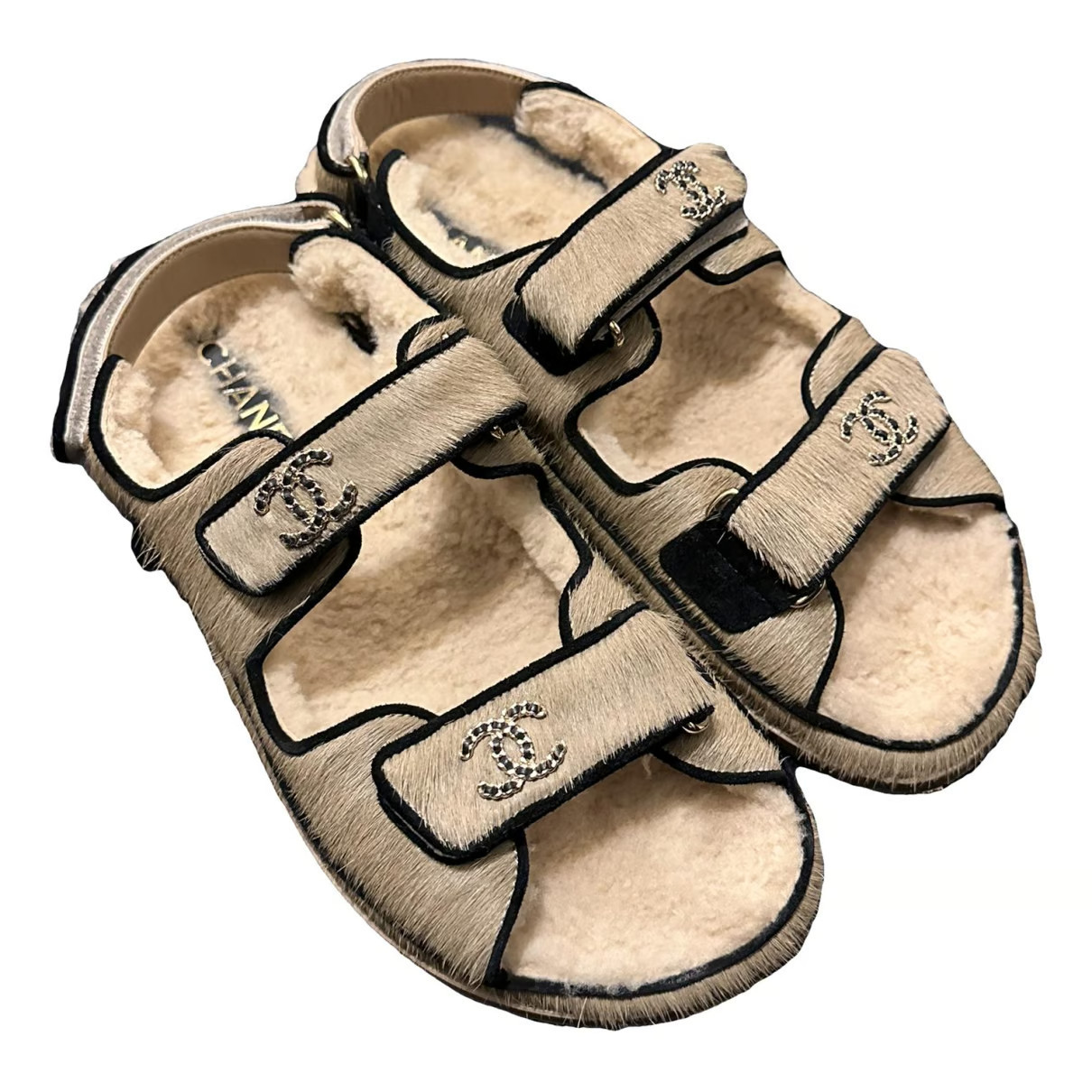 Chanel Dad Sandals pony-style calfskin sandal | Vestiaire Collective (Global)