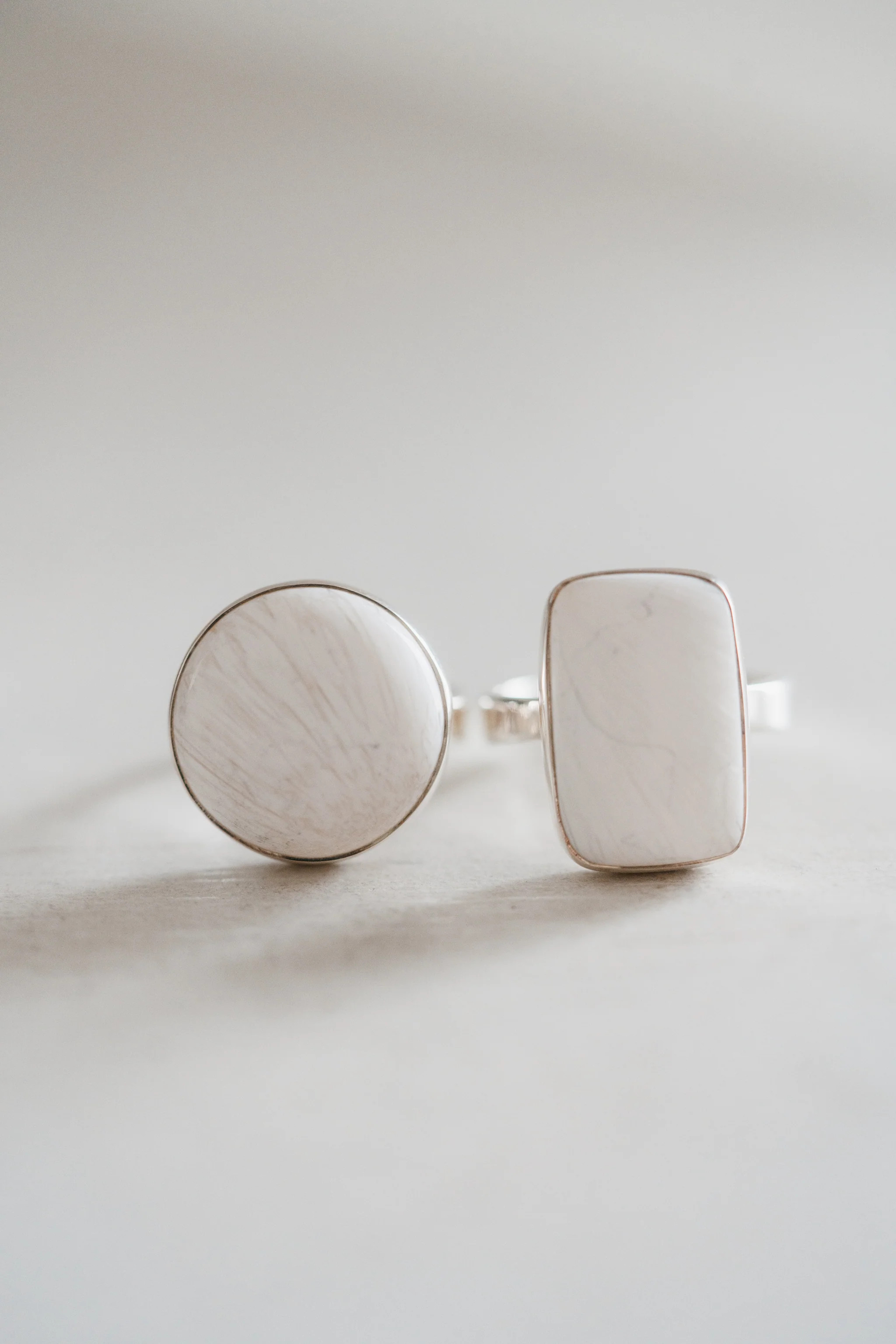 Small Gentry Ring | Scolecite | Goldie Lew Jewelry