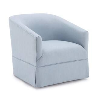 Elm Sky Blue Skirted Swivel Chair-8099-06 - The Home Depot | The Home Depot
