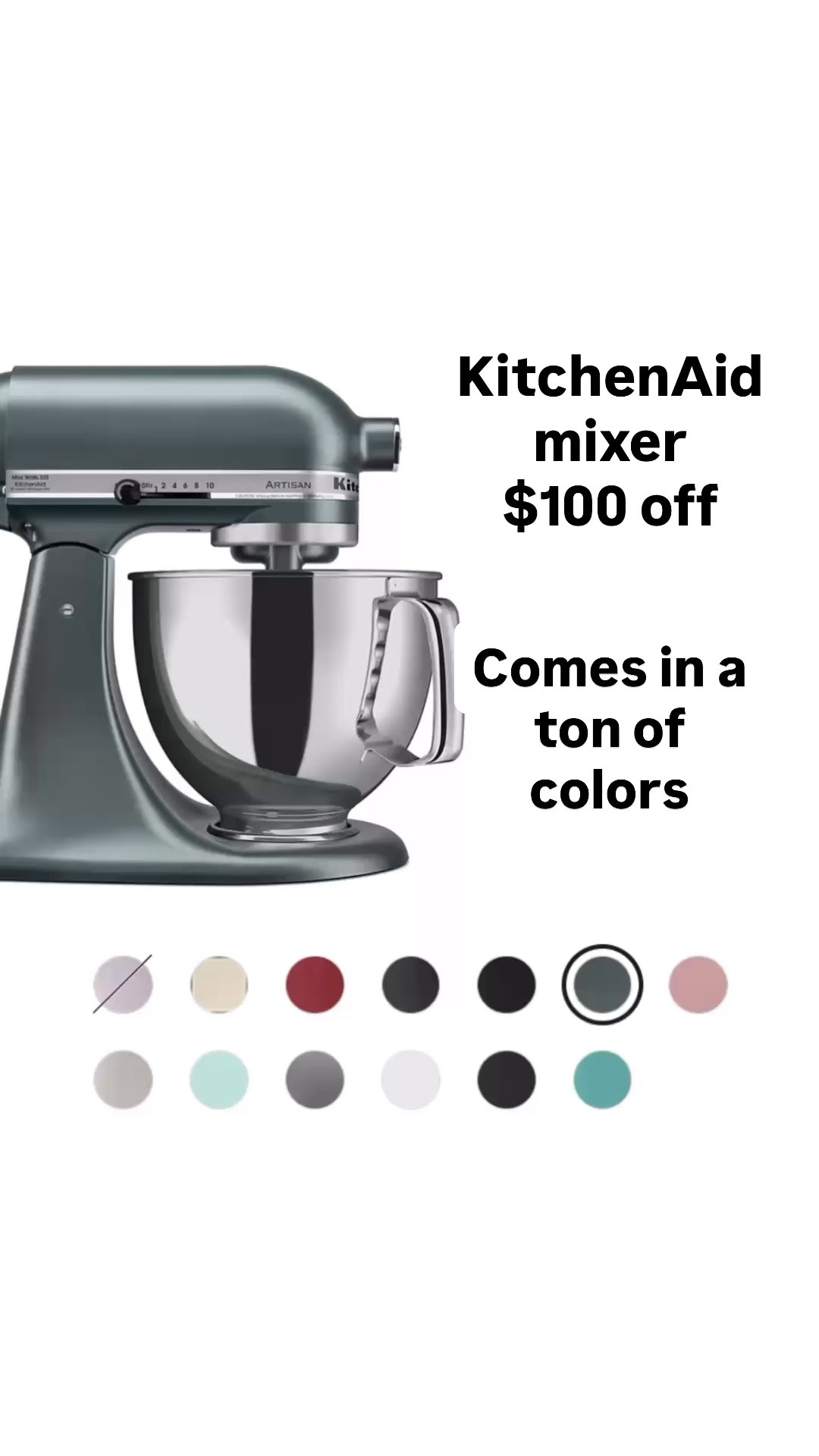 Such a great deal for this 5 qt. Artisan KitchenAid mixer. ($100 off) Comes in a ton of colors!

#LTKSaleAlert #LTKHome #LTKfoodie