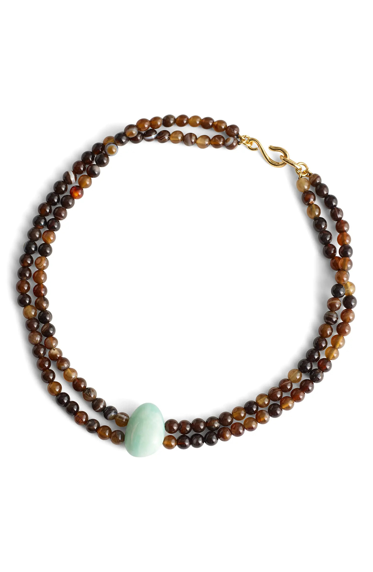 Semiprecious Stone Beaded Double Necklace | Nordstrom