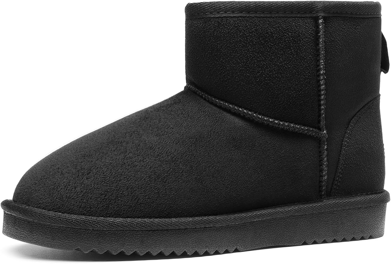 DREAM PAIRS Women's Black Brown Tan Grey Winter Snow Boots Classic Faux Fur Lined Slip On Ankle B... | Amazon (US)