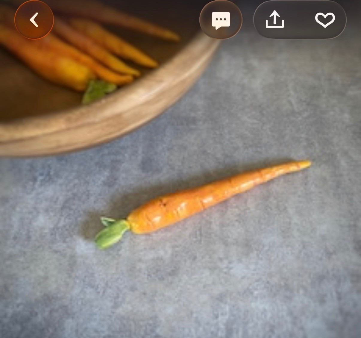 Ceramic carrots - fake food plate wall