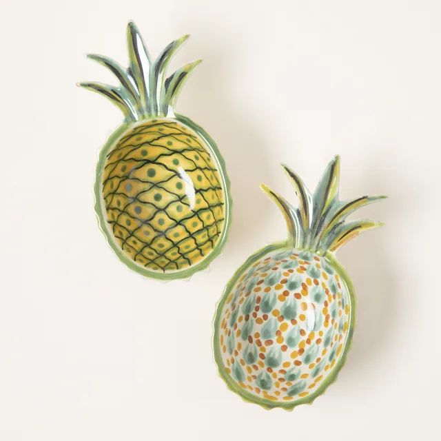 Pineapple Barcart Bowls - Set of 2 | UncommonGoods
