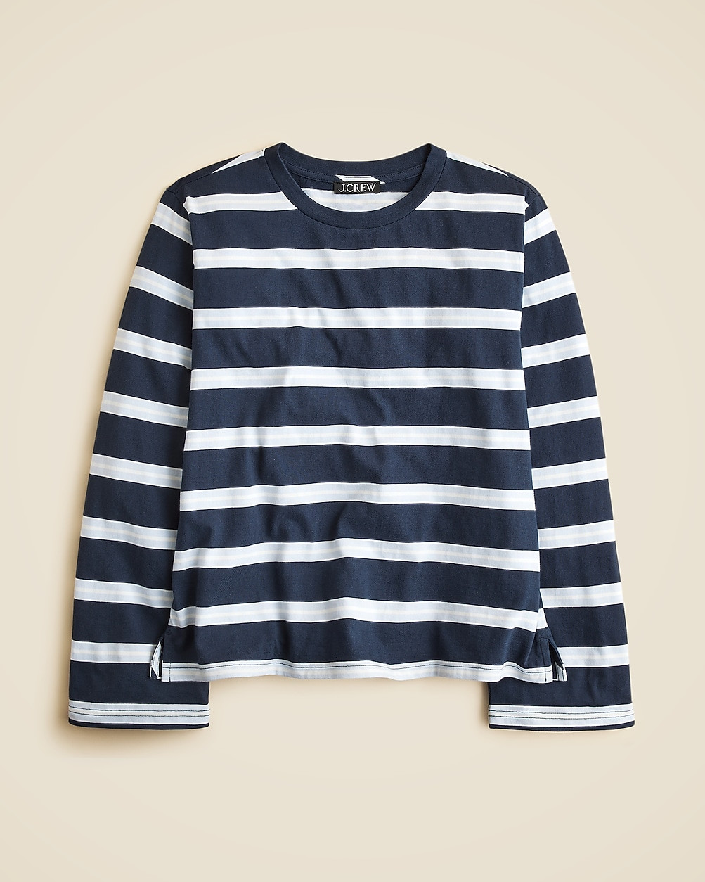 Boyfriend jersey relaxed long-sleeve T-shirt in stripe | J. Crew US
