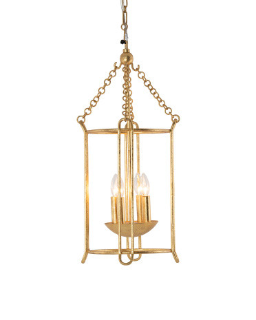 13.5x28.25 Lassen Iron 4 Light Lantern Chandelier | TJ Maxx