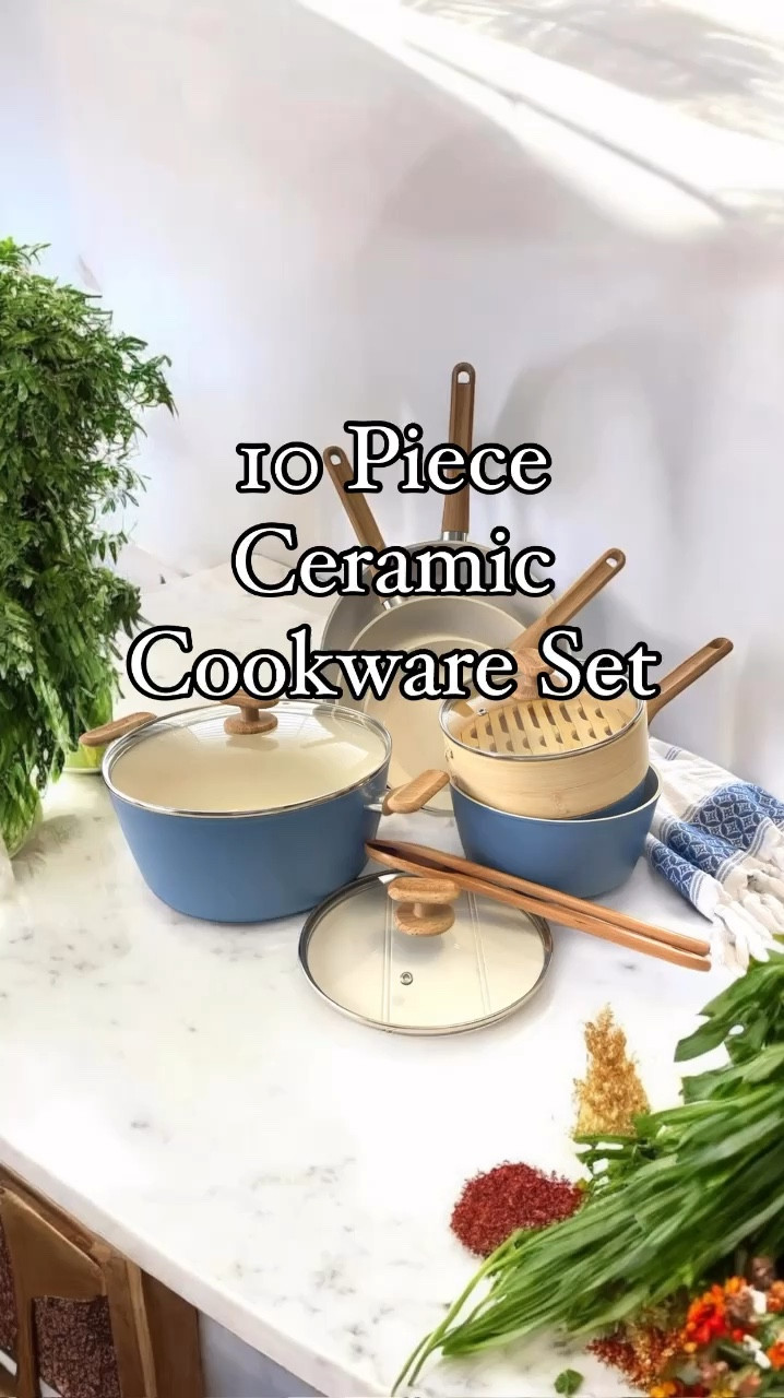 Upgrade your kitchen with this 10-piece healthy ceramic, titanium-infused cookware set! Nonstick, durable, and perfect for effortless cooking. Bonus: It's on SALE!
A great Christmas gift for the foodie lovers on your list!

#LTKSaleAlert #LTKCyberWeek #LTKGiftGuide