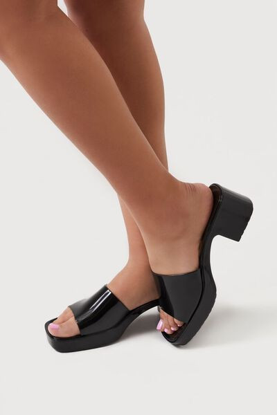 Jelly Open-Toe Block Heels | Forever 21 | Forever 21 (US)