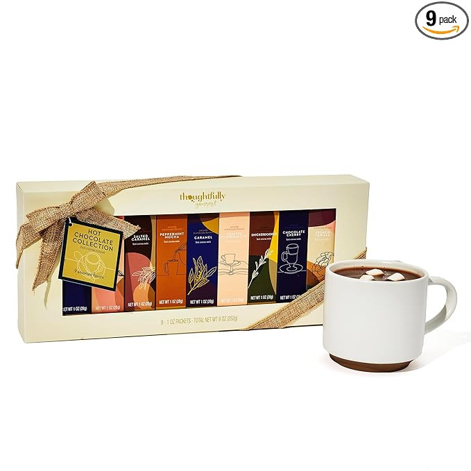 Thoughtfully Gourmet Hot Chocolate Gift Set, Flavors Include Salted Caramel, Peppermint, French V... | Amazon (US)