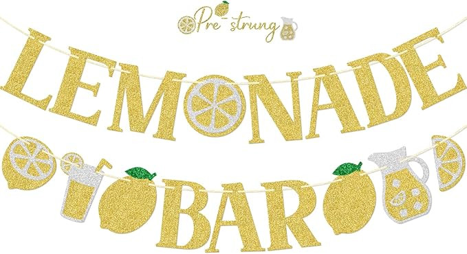 FOZEE Lemonade Bar Banner, Lemonade Party Decor, Lemon Stand Banner, Lemon Birthday Decorations, ... | Amazon (US)