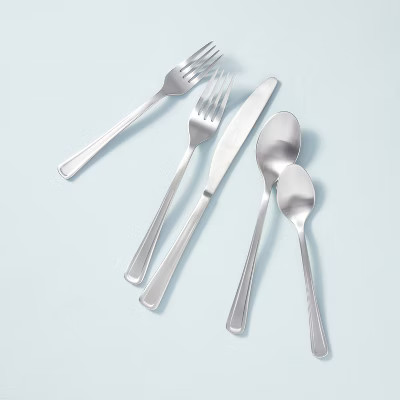 5pc Satin Finish Stainless Steel Silverware Set - Hearth & Hand™ with Magnolia | Target
