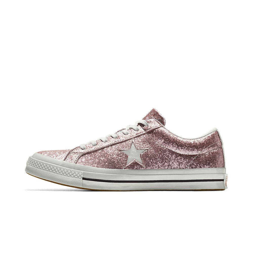 Converse Custom One Star Glitter Shoe Size 3 (Pink) | Converse (US)