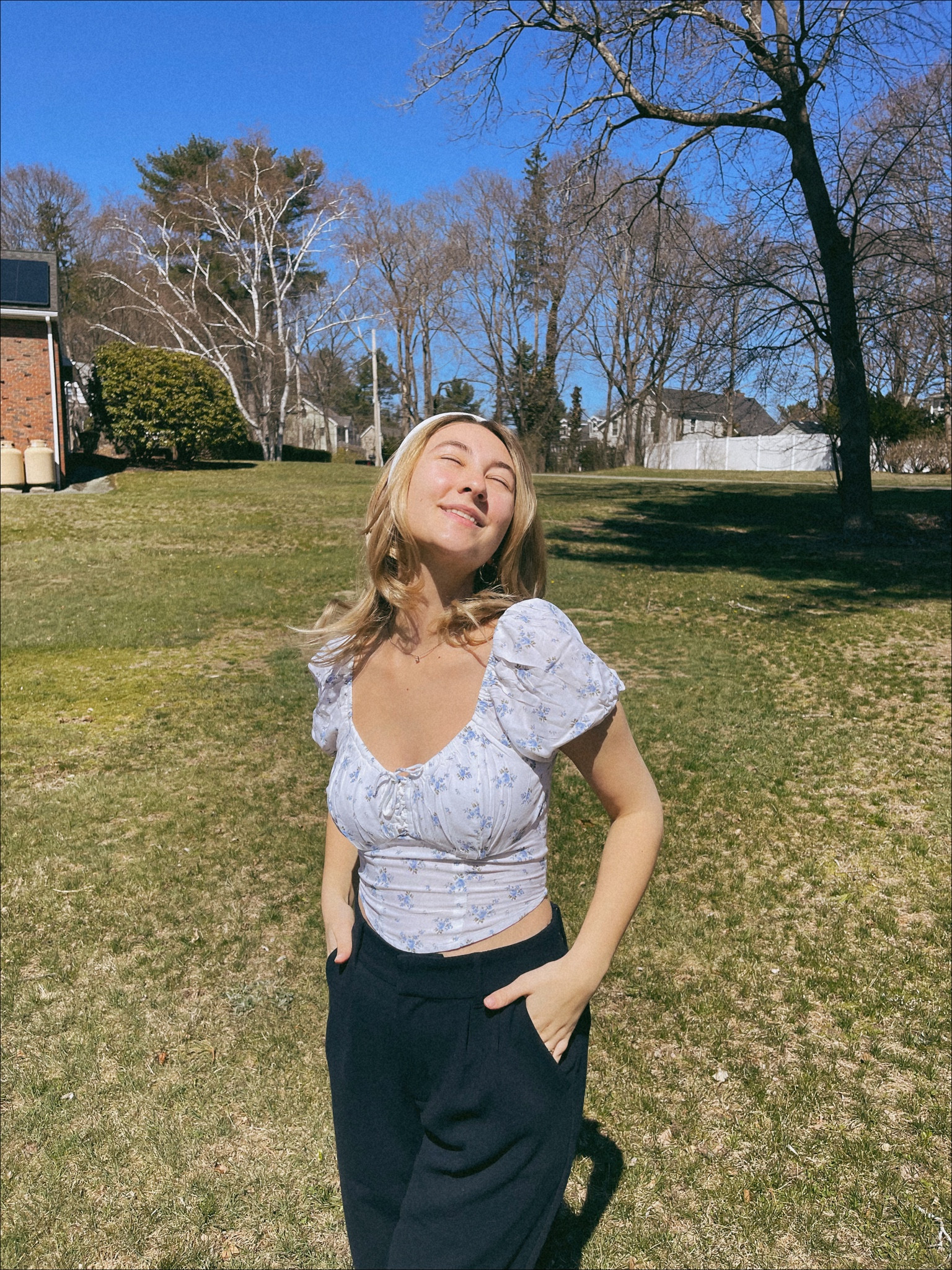 Spring fever!
Loving this cute floral top for spring paired with a nice pair of trousers while we transition from winter to spring 

#LTKfit #LTKstyletip #LTKSeasonal