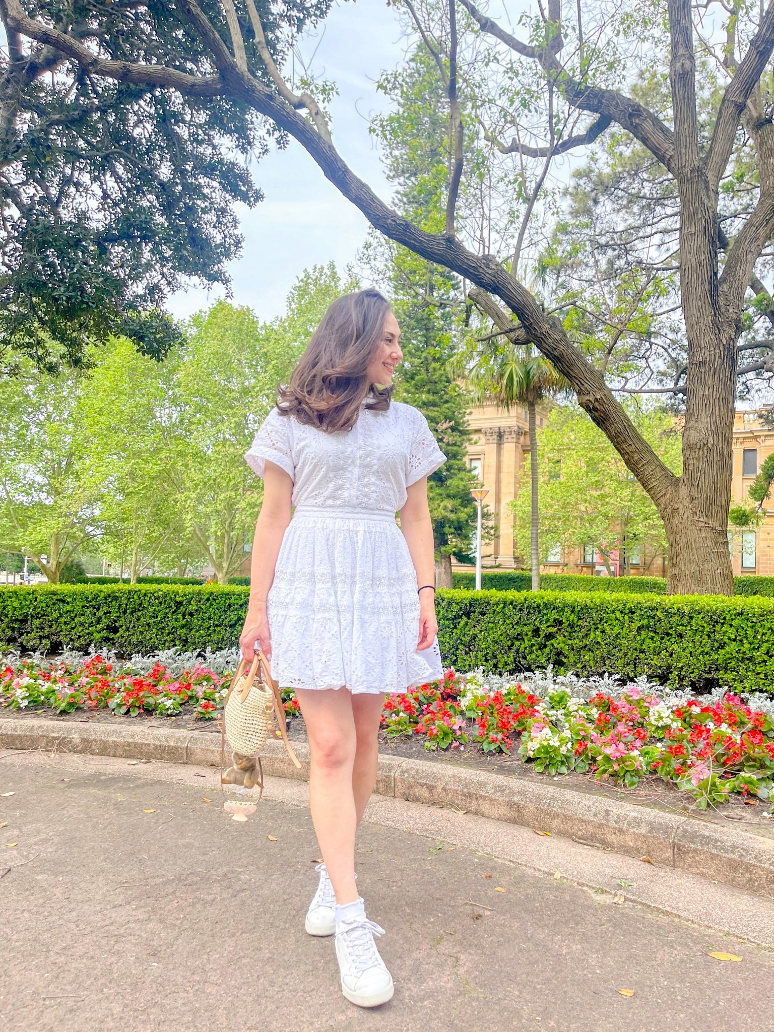 Wore the cutest white mini poplin babydoll dress yesterday in Sydney. It fit like a glove and true to size. Bonus is that it’s on sale right now, 50% off! I loved that it was flown and fluffy on the bottom but well fitted in the bust and arm area. Cutest dress that can be worn for spring, summer, and maybe even fall! 

#LTKFallSale #LTKSaleAlert #LTKTravel