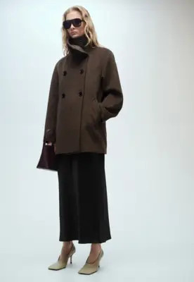 Saia Mango Midi Acetinada Preta | Dafiti (BR)