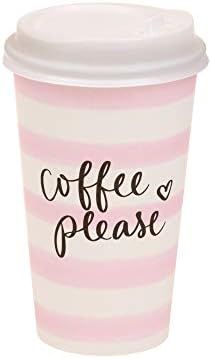 Dayna Lee “Coffee Please” 16 Ounce Disposable Cups with Lids and Sleeves, 12 Count | Amazon (US)