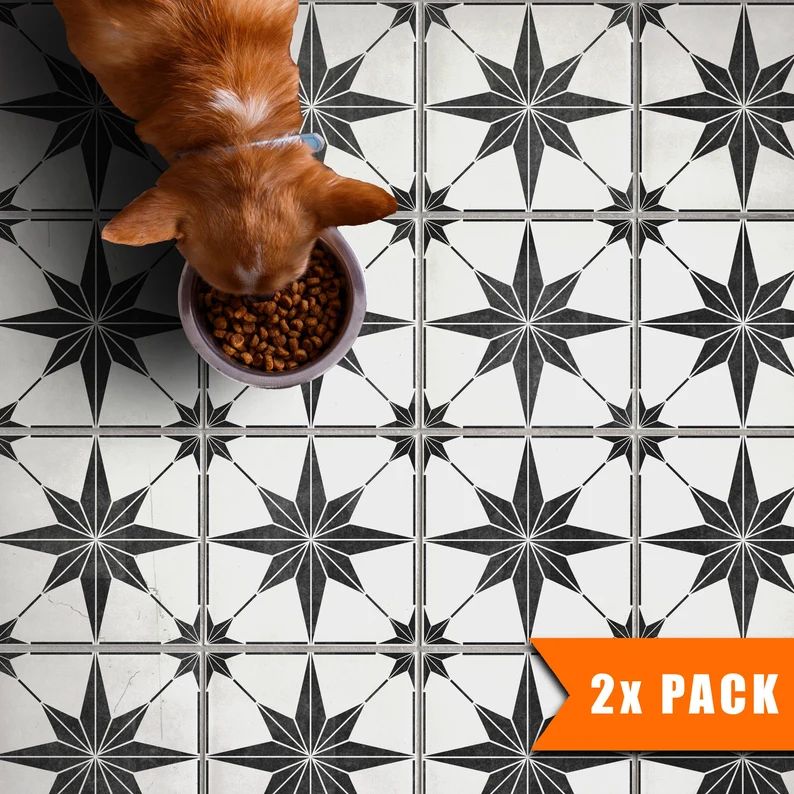 PACK of 2 Tile Stencils for Floors - Tile Stencils for Walls - ZARZIS Moroccan Geometric Star Til... | Etsy (US)