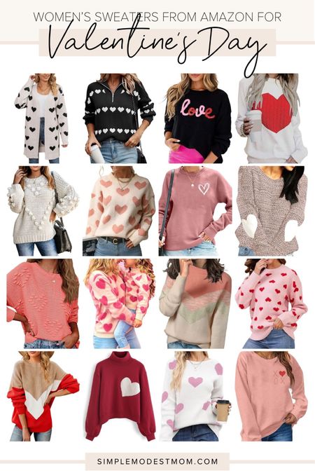 Get ready for Valentine's Day with these 16 adorable and stylish women's sweaters from Amazon. From classic heart designs to modern chic patterns, these sweaters will keep you cozy and cute all February long.

#LTKstyletip #LTKfindsunder50 #LTKSeasonal