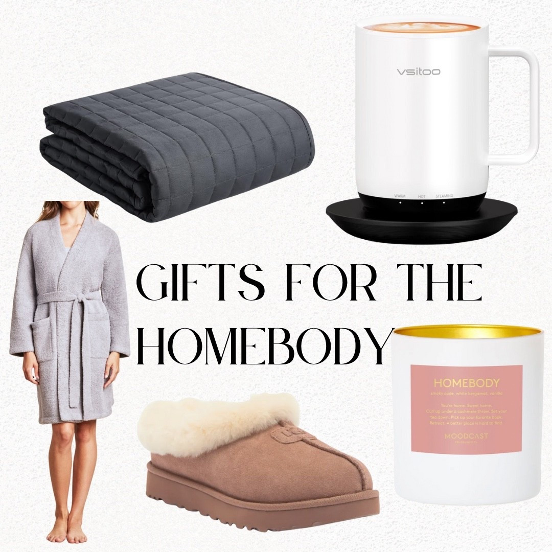 Holiday gifting for the homebody 🎁✨ Because staying in never looked (or felt) this good! 🕯️ From soft slippers and a dreamy robe to a mug warmer, weighted blanket, and the coziest candle — these gifts are pure *comfort joy*. ☕️💖  

Tap to shop every cozy favorite on my LTK before they sell out!  

#HolidayGiftGuide #CozySeason #HomebodyGifts #LTKGiftGuide #LTKHoliday #CozyVibes #GiftIdeasForHer #WeightedBlanketLove #SlipperSeason #CozyFinds #LTKHome #GiftGuide2025
