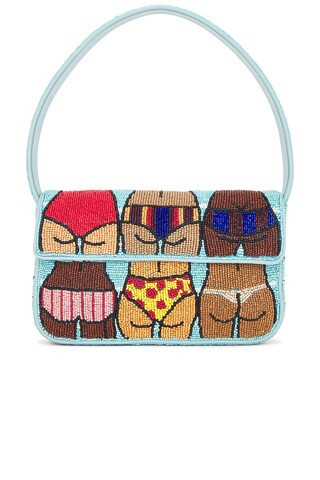 Staud Tommy Beaded Bag in Teal | FWRD 