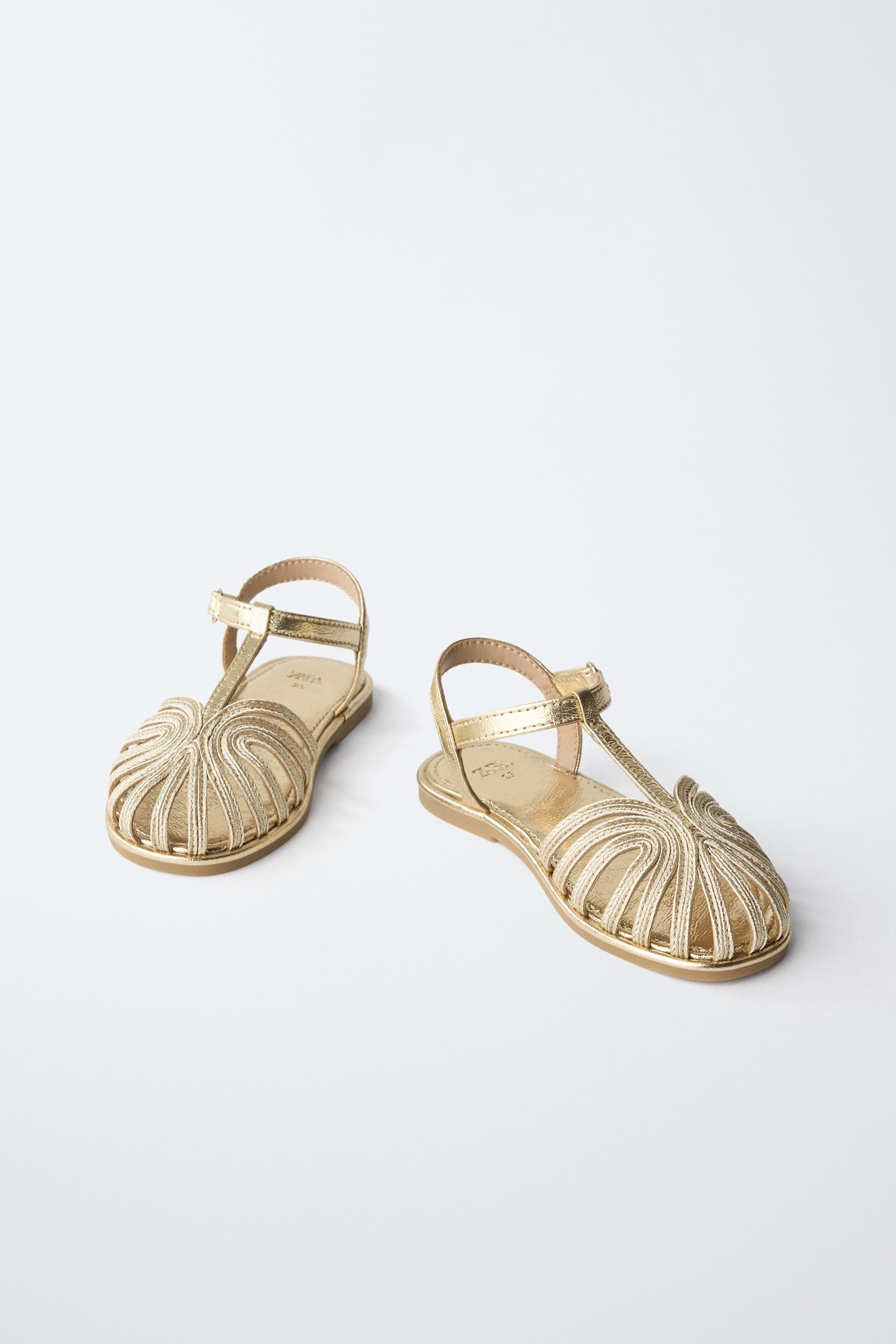METALLIC FISHERMAN SANDALS | Zara US