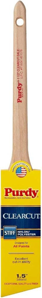 Purdy 144080115 Clearcut Series Dale Angular Trim Paint Brush, 1-1/2 inch, Natural | Amazon (US)