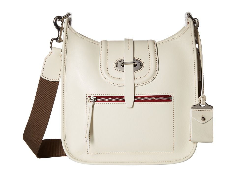 Dooney & Bourke - Florentine Small Front Zip Crossbody (Bone/Self Trim) Cross Body Handbags | Zappos