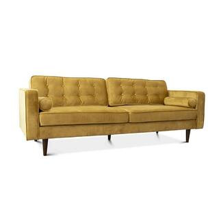 Ashcroft Furniture Co Harriet 84 in. W Square Arm Mid Century Modern Style Velvet Living Room Str... | The Home Depot