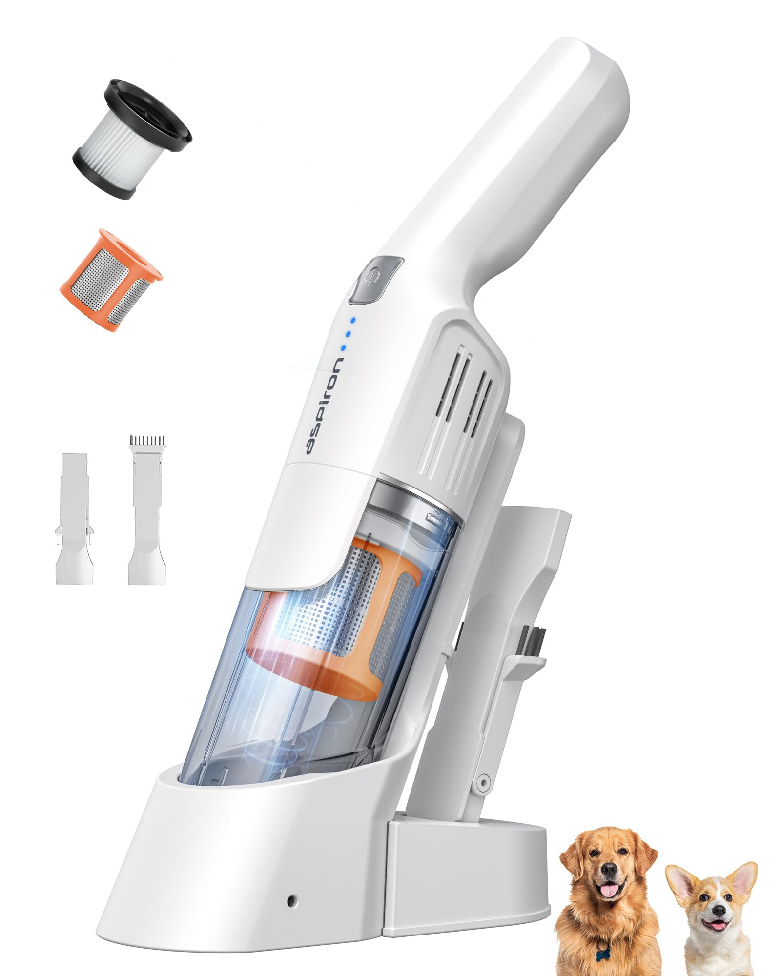 Aspiron Cordless Handheld Vacuum, 15KPA Powerful Car Vacuum, Rechargeable, Charging Dock, Ergonom... | Amazon (US)