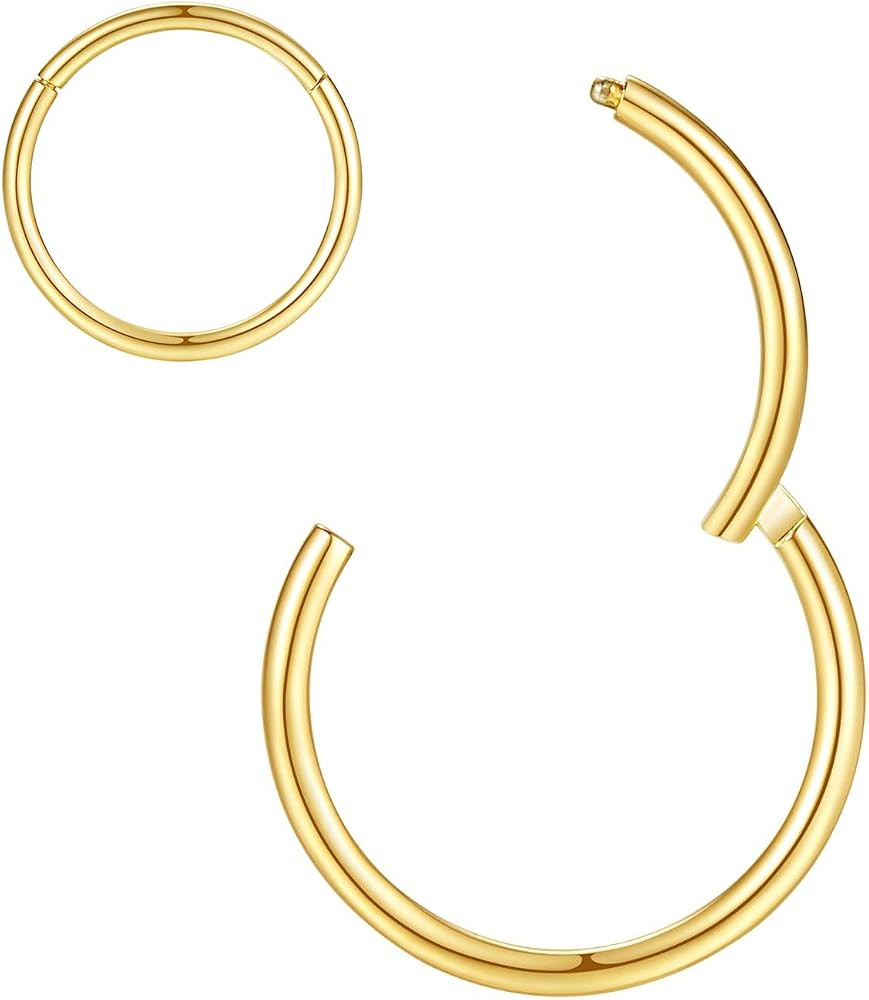 ORANGELOVE Hypoallergenic Nose Rings 20G 18G 16G 14G 12G 10G 8G 316l Surgical Steel Septum Jewelr... | Amazon (US)