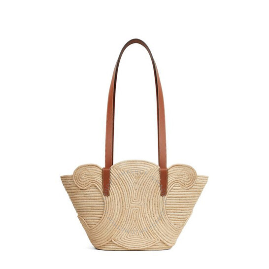Classic Panier Small Braided Triomphe In Raffia And Calfskin | Jomashop.com & JomaDeals.com