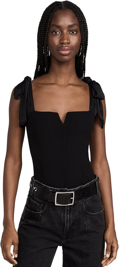 Free People Women's Lola Thong Bodysuit, Black, XS | Amazon (US)