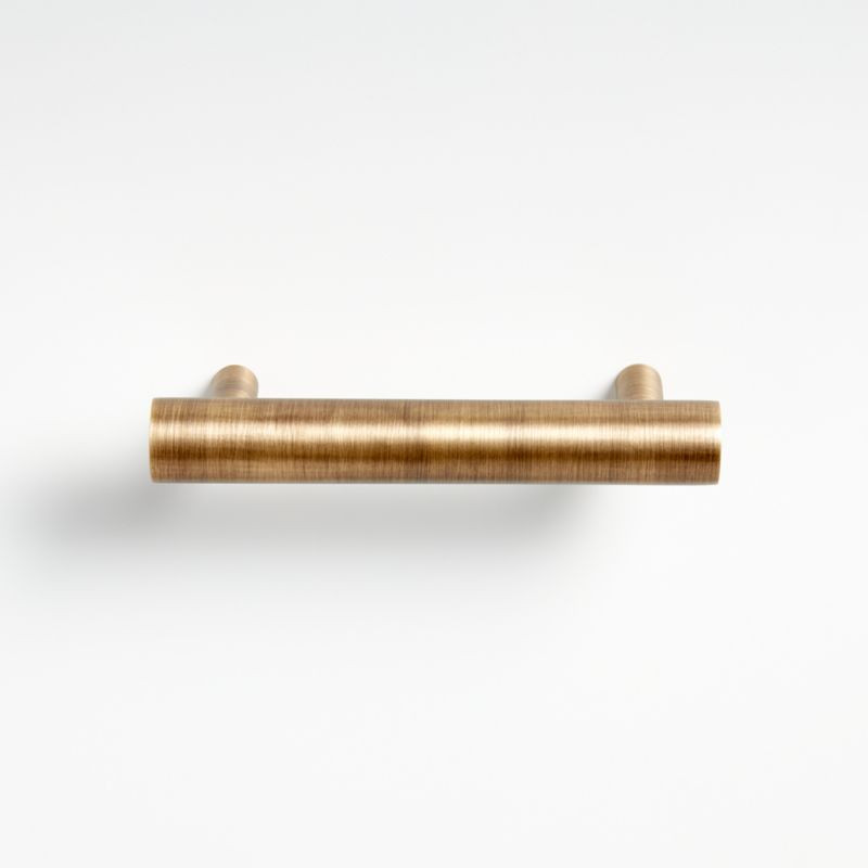 Round 3" Antique Brass Bar Pull + Reviews | Crate & Barrel | Crate & Barrel