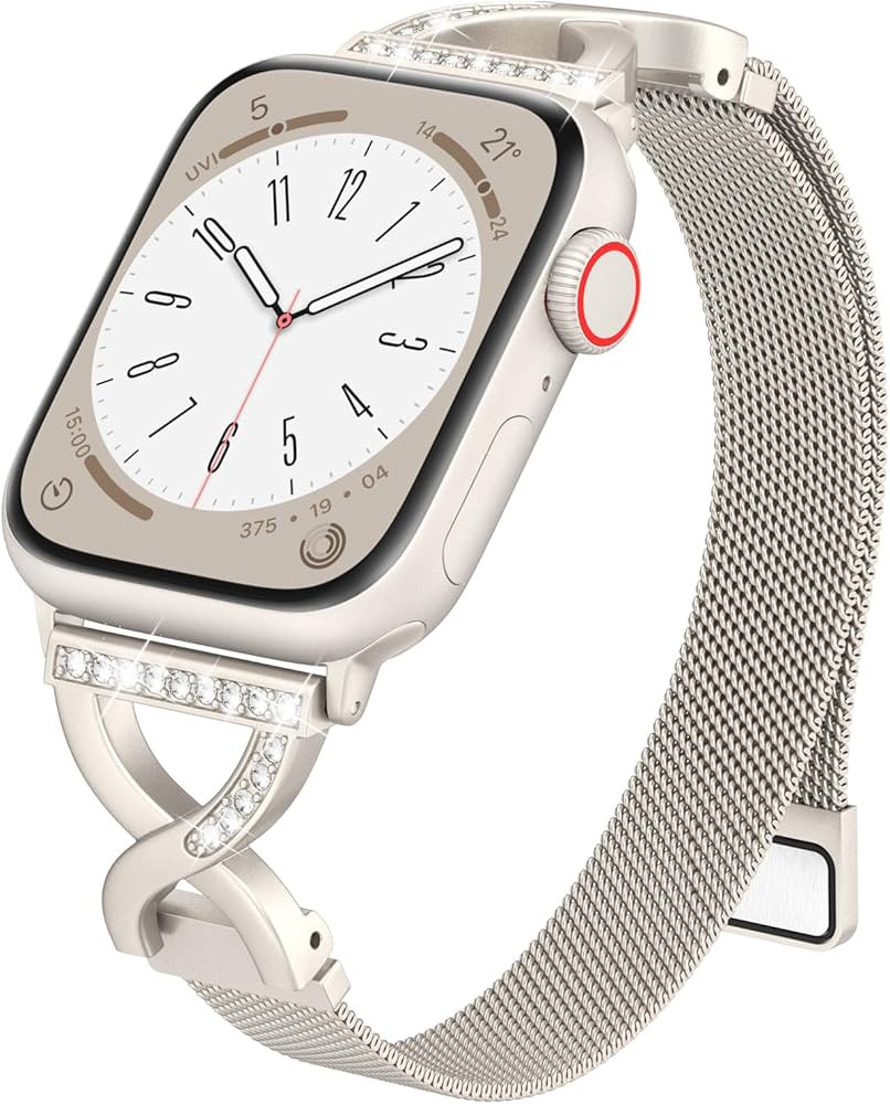 BRG Thin Mesh Loop Compatible with Apple Watch Bands for Women 40mm 41mm 38mm 42mm Series 10 9 8 ... | Amazon (US)