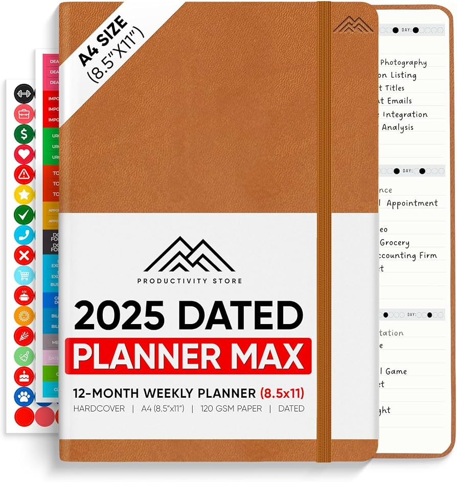 Dated, 2025 Planner, 8.5" x 11" - The #1 Productivity Planner to Achieve Your 2025 Goals - Planne... | Amazon (US)