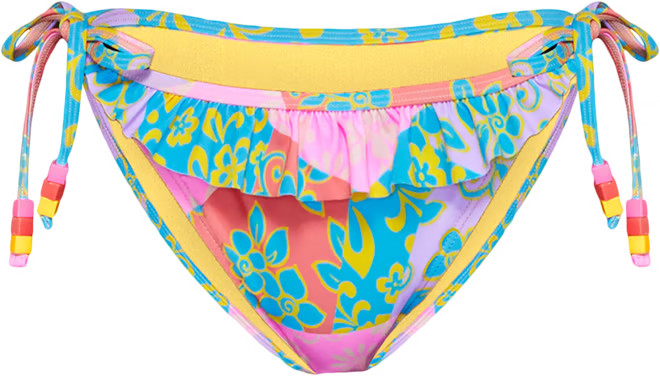 No Boundaries Juniors Patchwork Daisy Side Tie Swim Bottoms | Walmart (US)